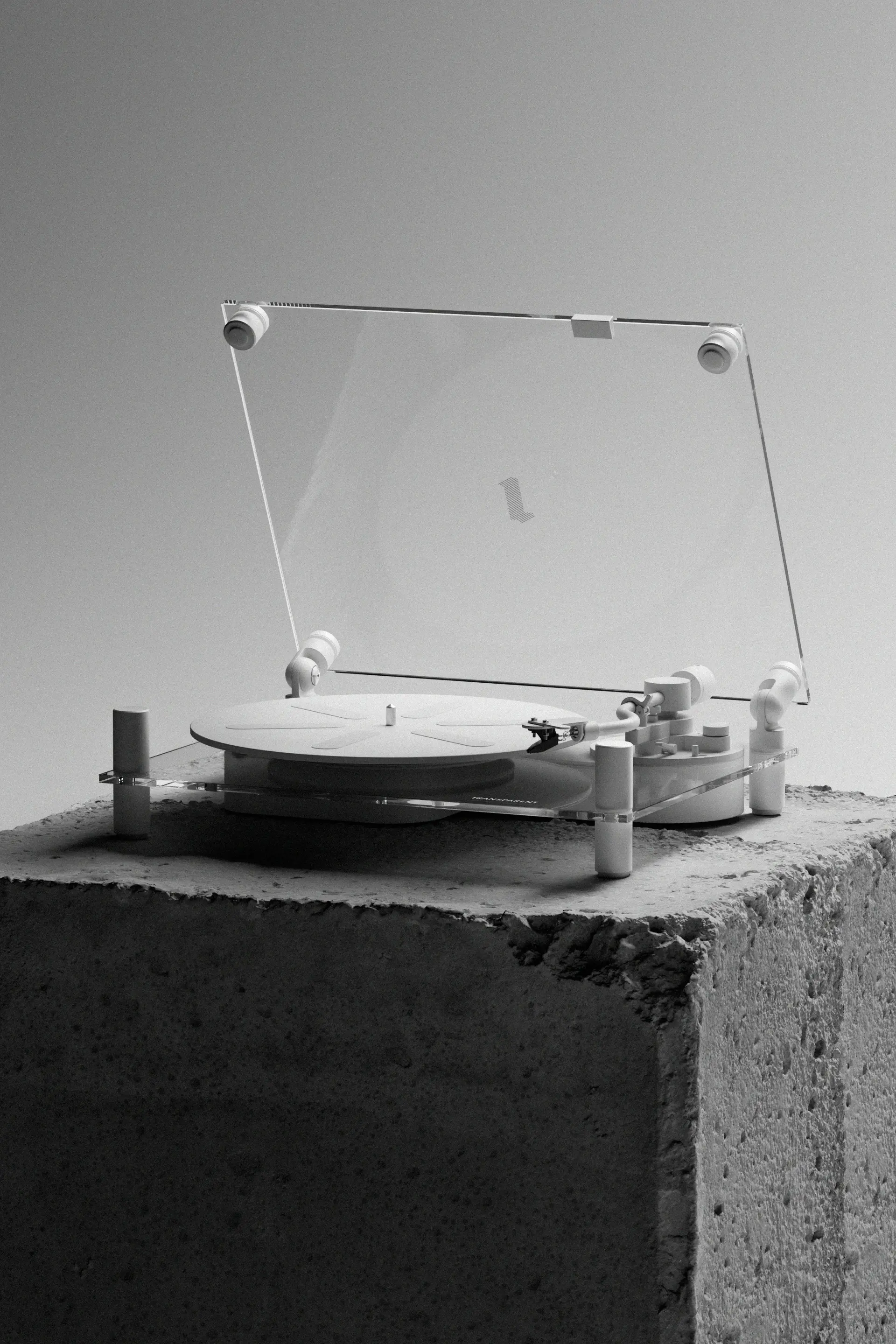 Turntable on a stone pilar